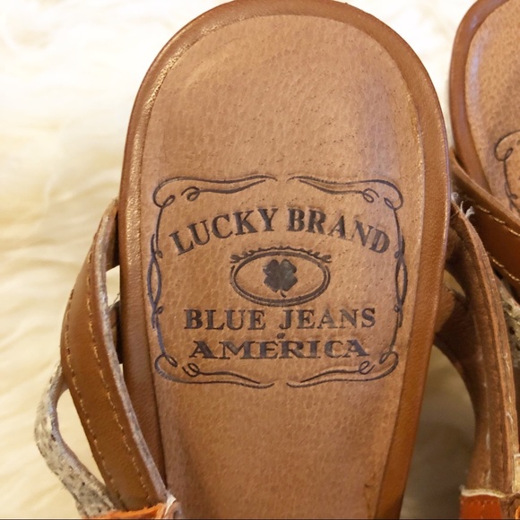 Lucky Brand Strappy Wedge Heels Size 6 - Picture 4 of 7